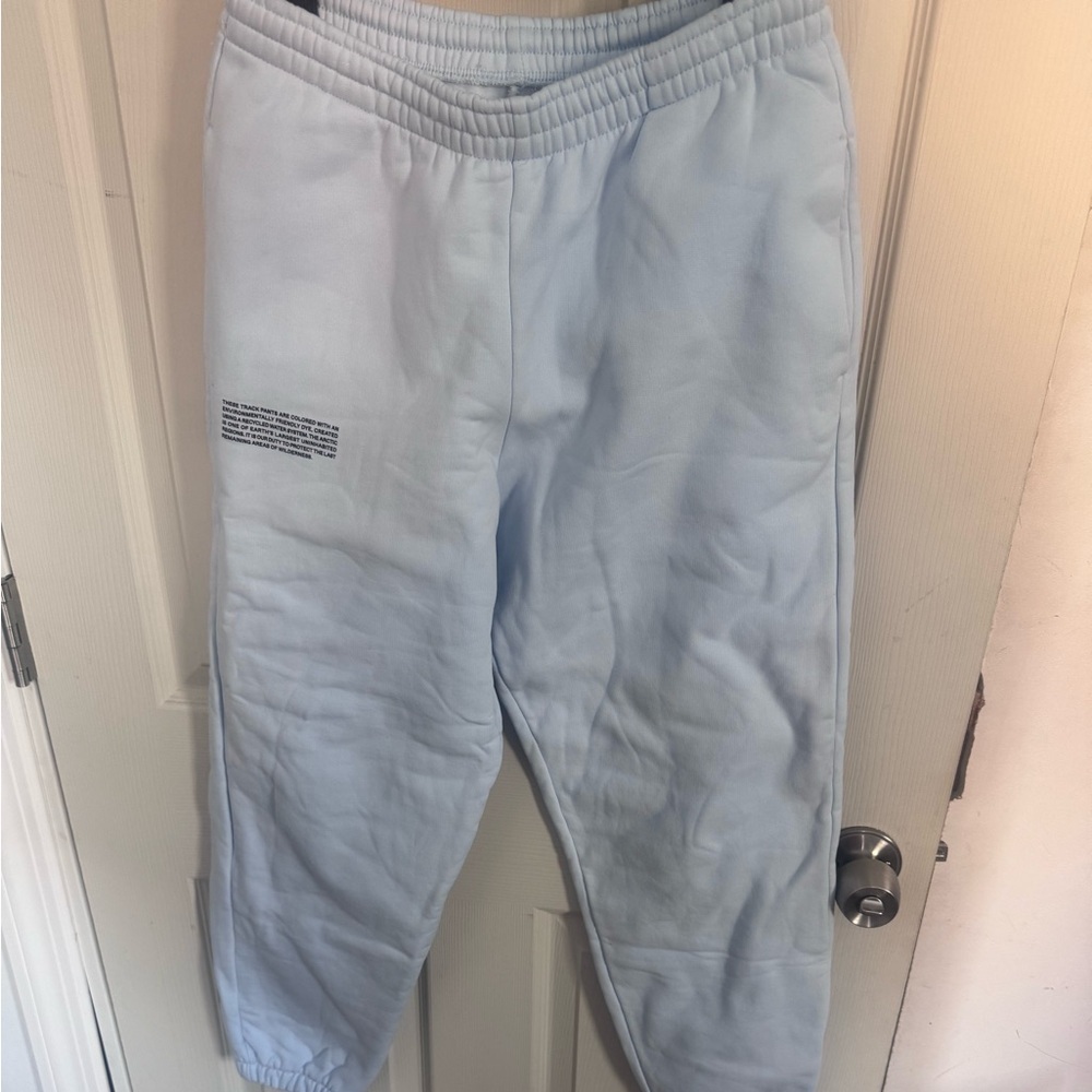 PANGAIA Drawstring Sweatpants Womens S Light Blue Organic Cotton Sustainable